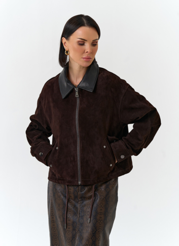 Женская куртка из натуральной замши