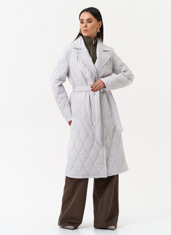 Женское утепленное пальто с английским воротником