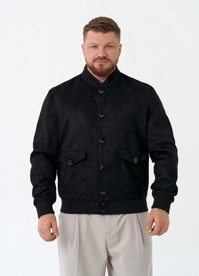 Мужская куртка бомбер из эко замши модель № 32877 в кредит