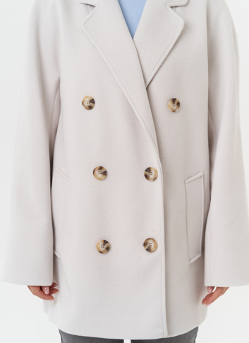 Женское двубортное пальто