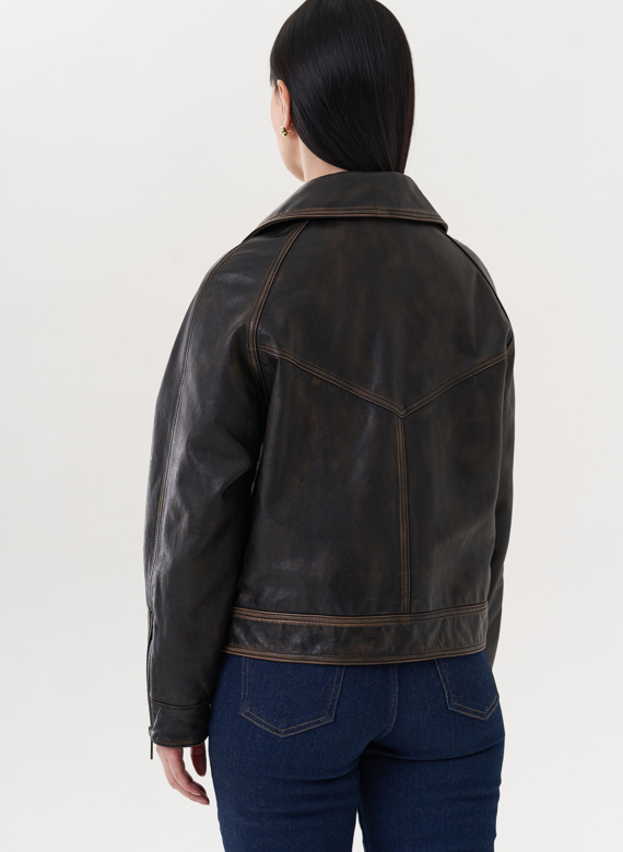 Куртка "косуха" из натуральной кожи