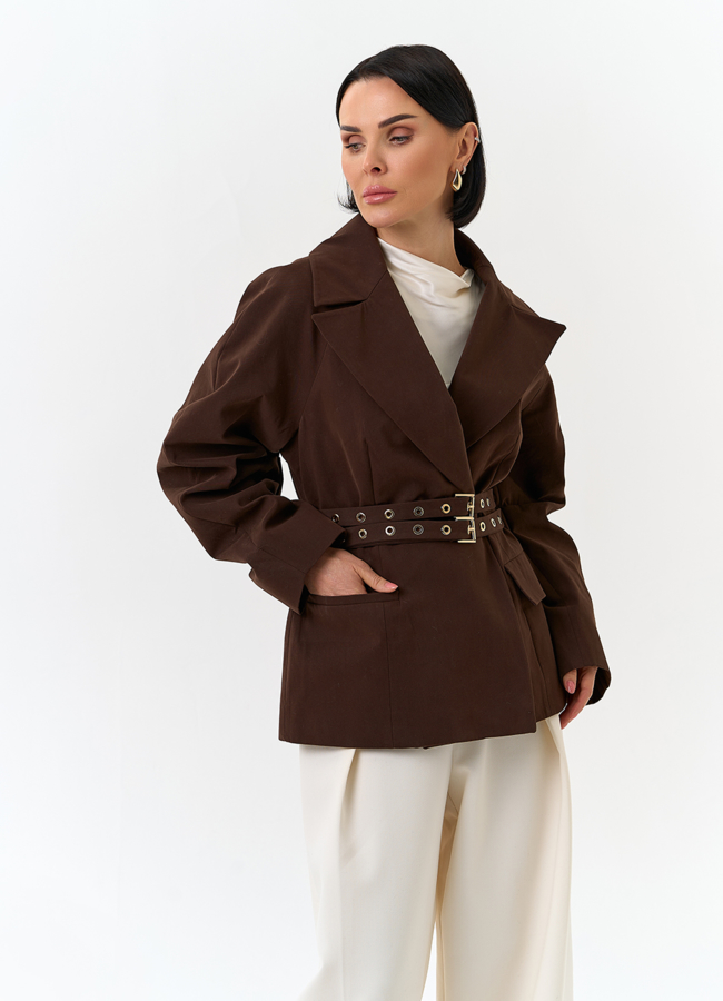 Женская куртка с объемными рукавами модель № 32560 универмаг малина