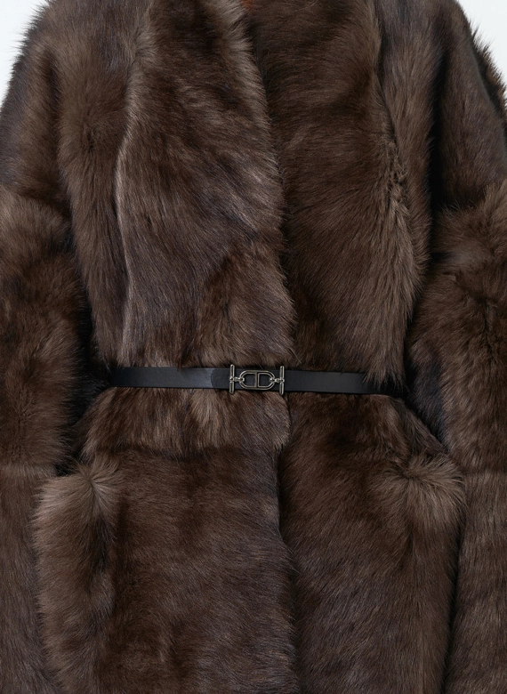 Женская двухсторонняя дубленка фото