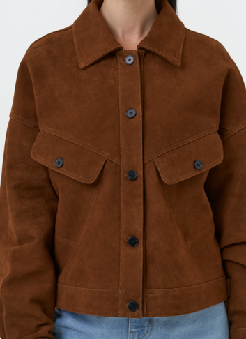 Женская куртка из натуральной замши