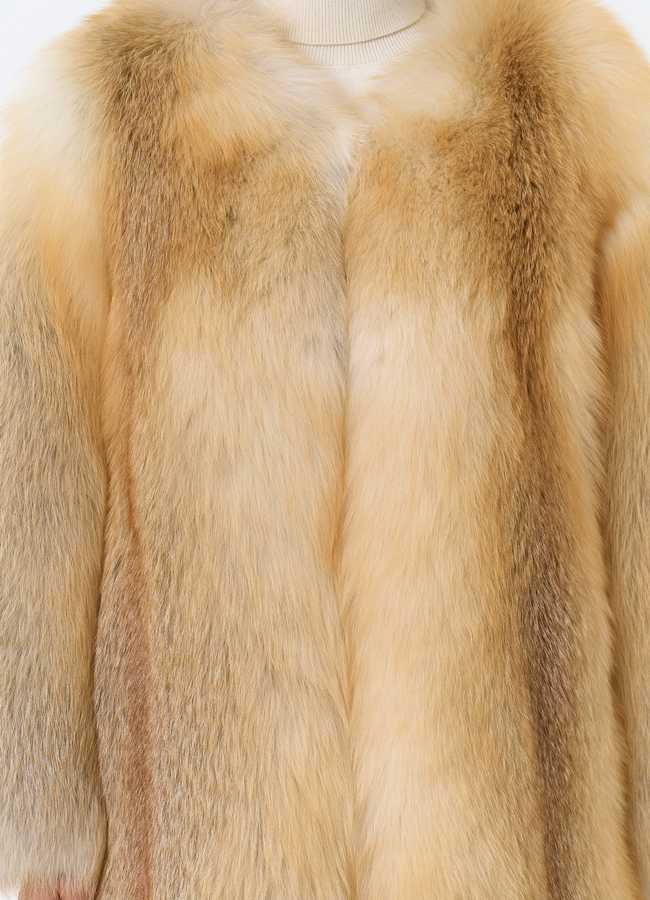 Шуба из рыжей лисы модель № 32012 в рассрочку