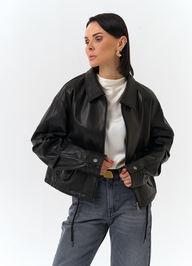 Женская куртка из натуральной кожи модель № 32533 в кредит