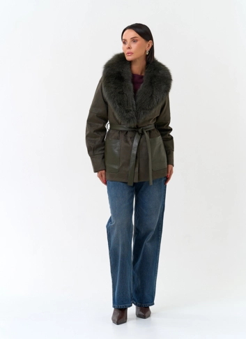 Женская куртка из эко замши фото