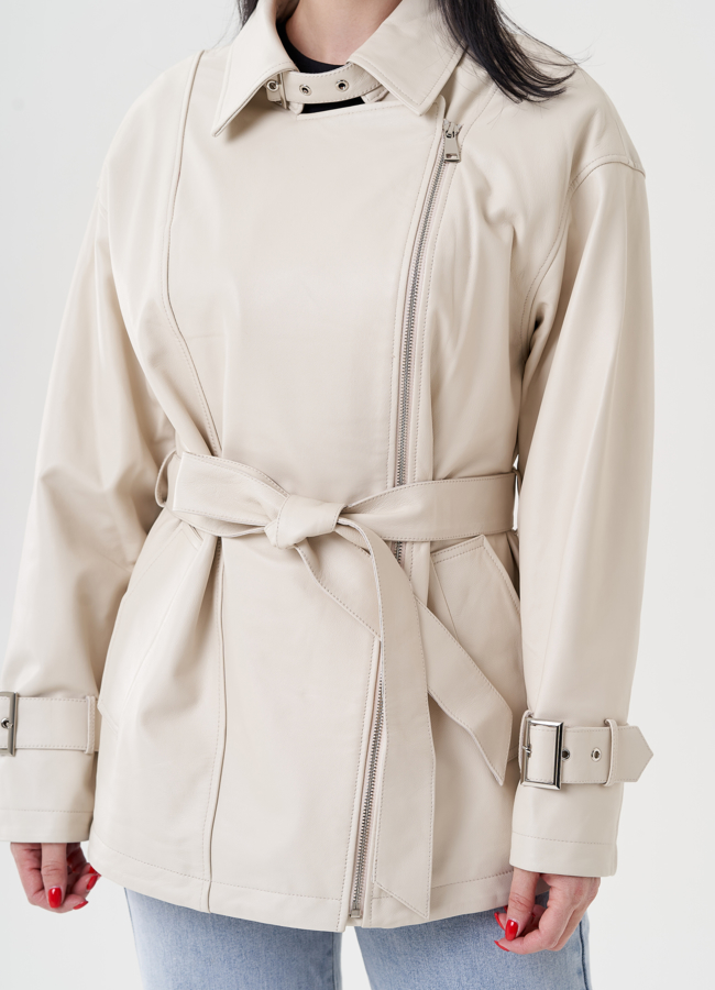 Женская куртка из натуральной кожи модель № 24403 в кредит