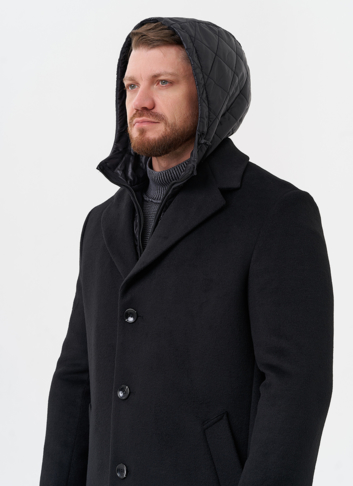 Мужское пальто черного цвета