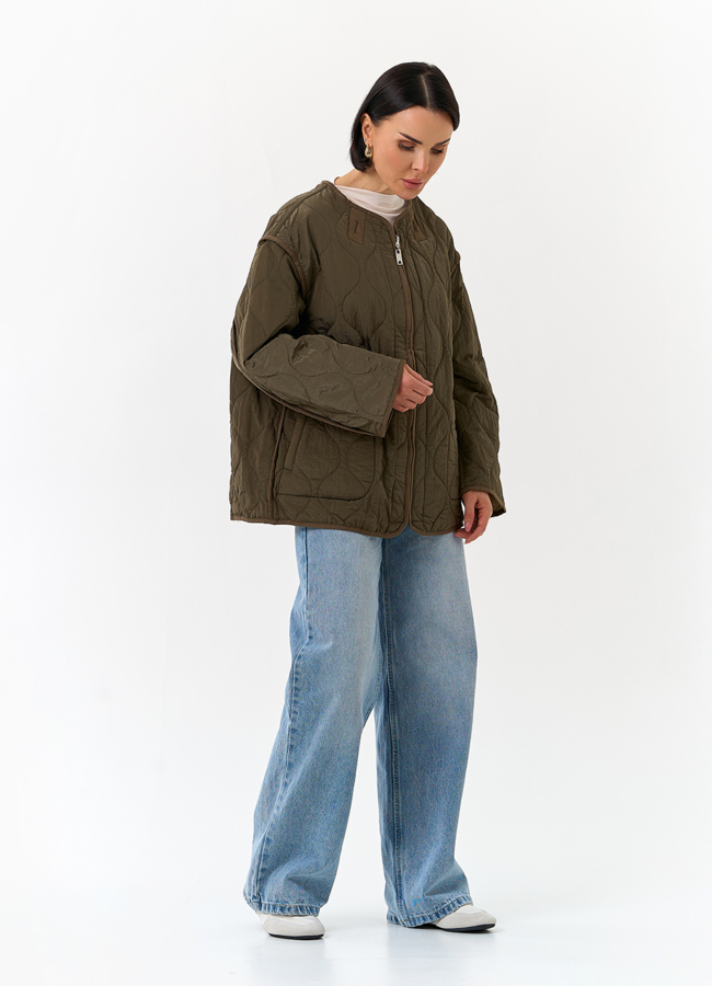 Женская двухсторонняя куртка модель № 32830 универмаг малина