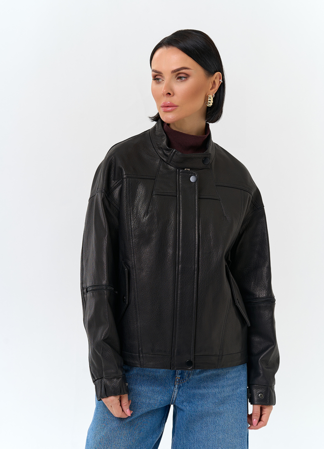 Женская куртка из натуральной кожи модель № 32846 универмаг малина