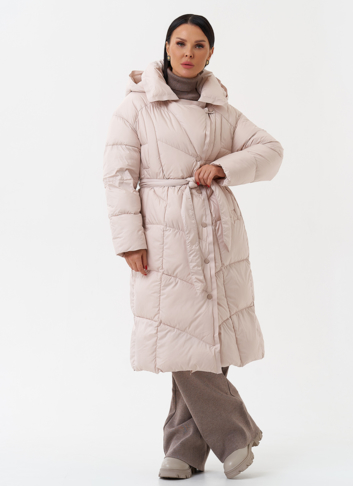 Женский пуховик с капюшоном 