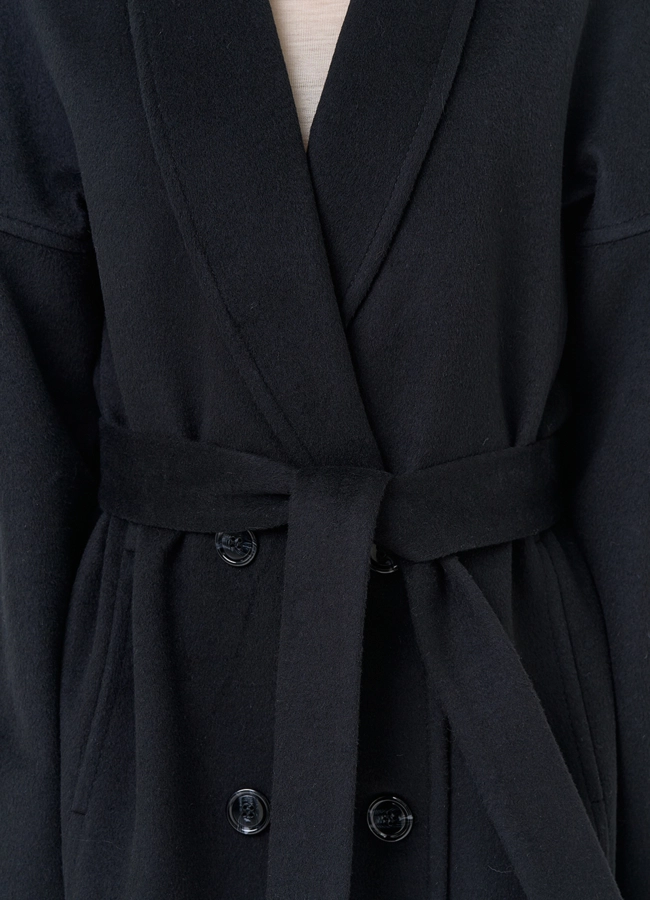 Женское пальто с воротником шаль модель № 31690 в кредит
