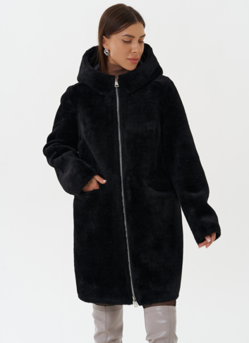 Двухсторонняя дубленка из эко кожи