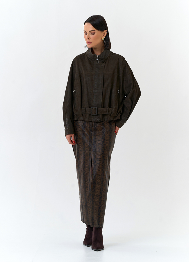 Женская двухсторонняя куртка из натуральной кожи модель № 32538 универмаг малина