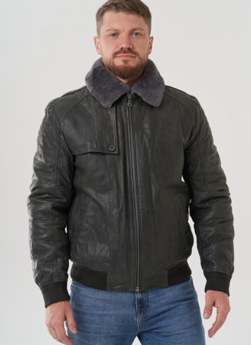 Мужская куртка из натуральной кожи 