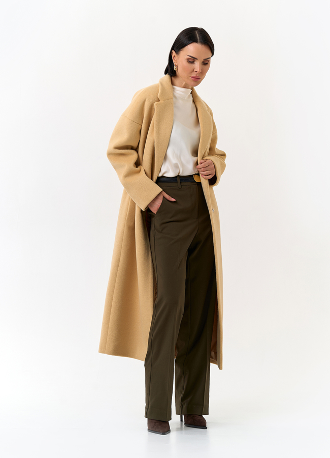 Женское пальто с английским воротником модель № 32810 универмаг малина