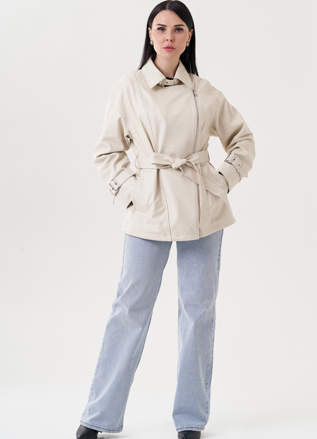 Женская куртка из натуральной кожи модель № 24403 в рассрочку