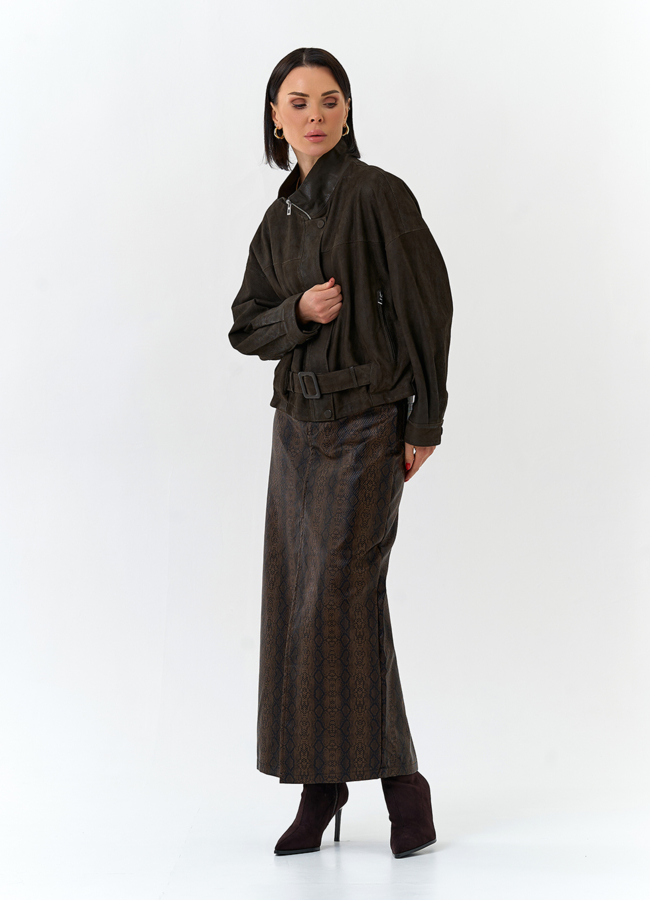 Женская двухсторонняя куртка из натуральной кожи модель № 32538 универмаг малина