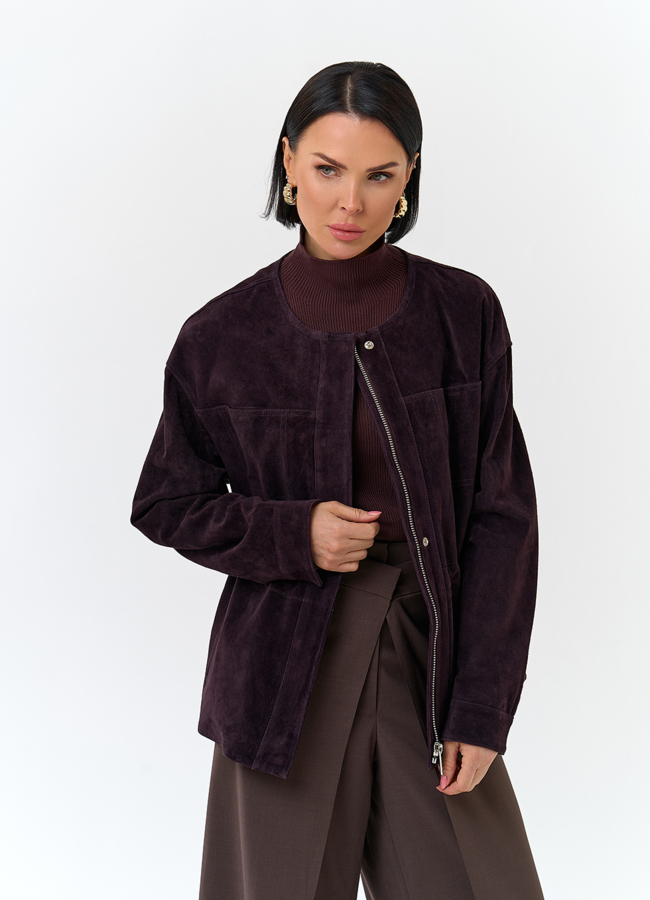 Жакет из натуральной замши модель № 32732 универмаг малина