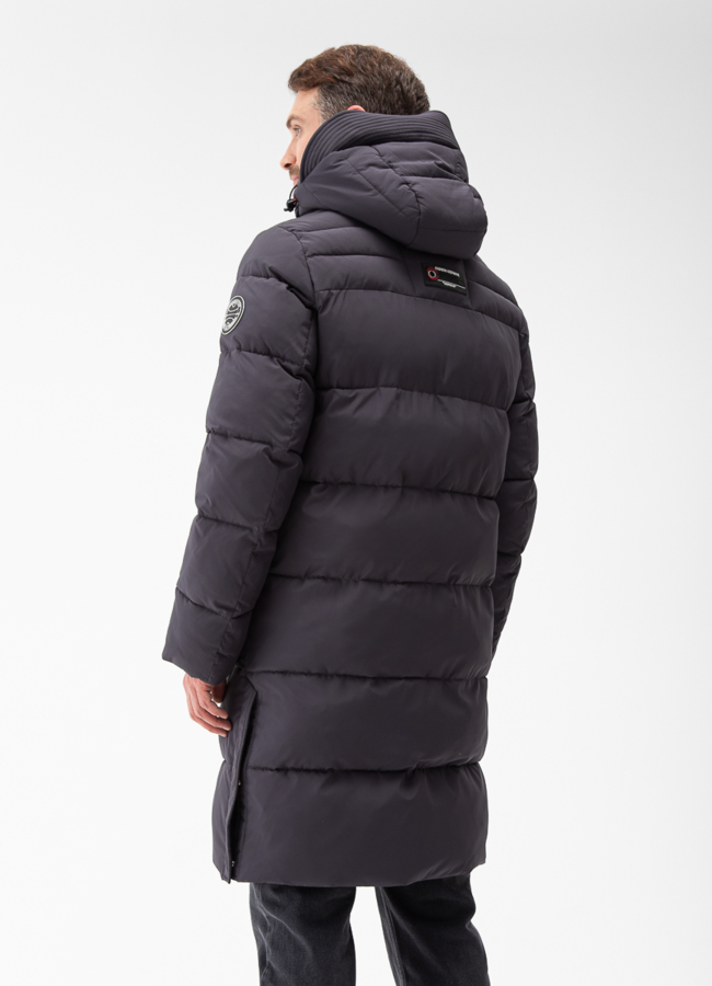 Мужской пуховик с капюшоном  модель № 27991 в рассрочку